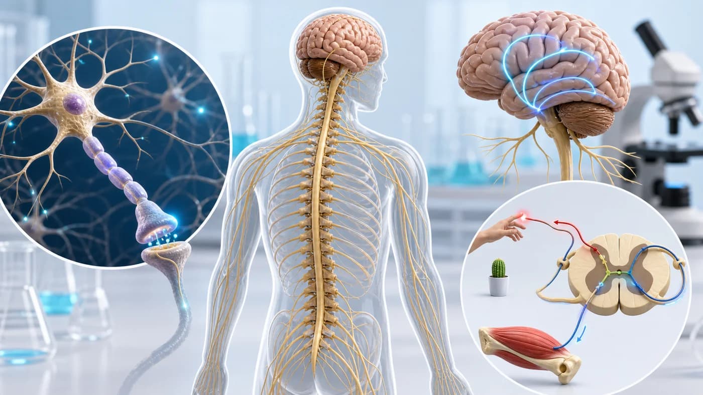3D visual of nervous system and neuron