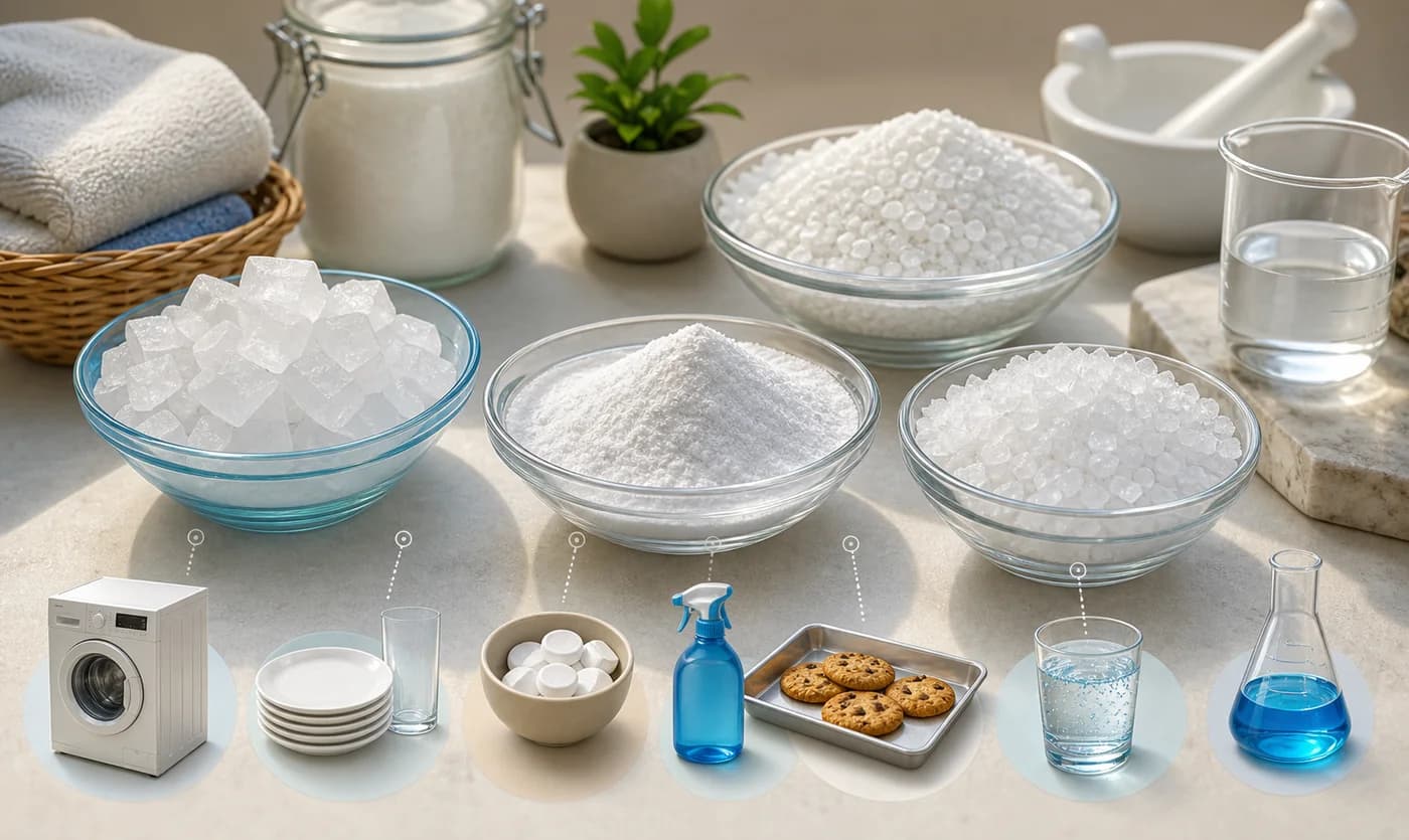 3D visual of important salts and practical uses