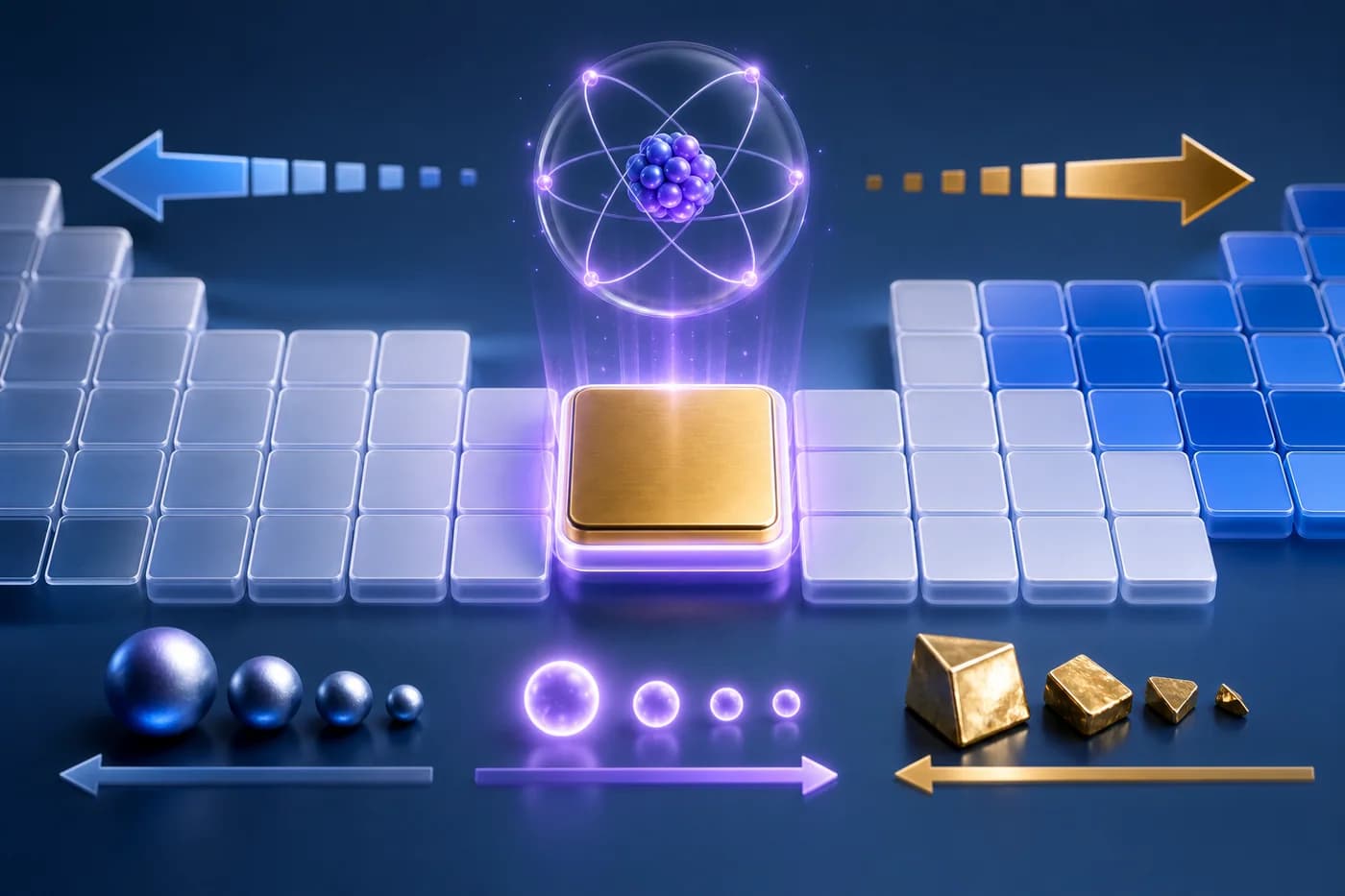 3D visual of predicting element properties from table position
