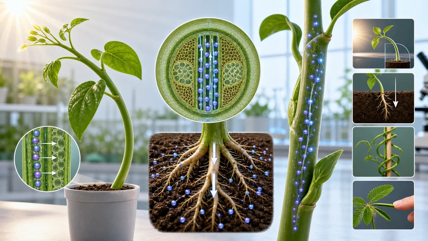 3D visual of plant hormones and tropic movement