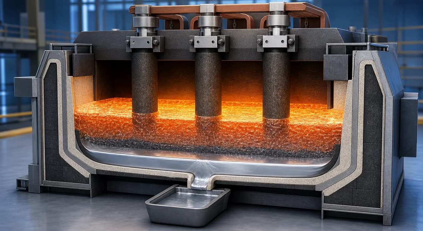 3D visual of aluminium extraction by electrolysis
