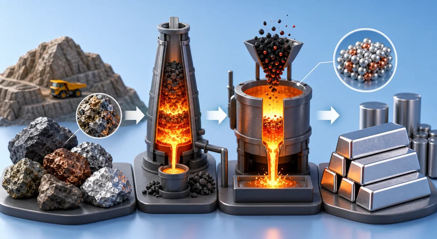 3D visual of metal ore extraction