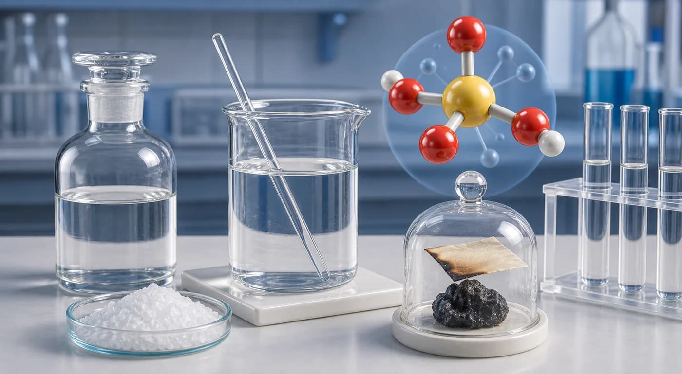 3D visual of sulphuric acid and sulfate chemistry
