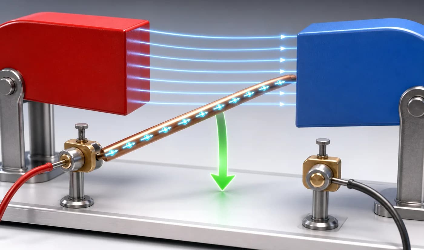 3D visual of Force On Current Carrying Conductor