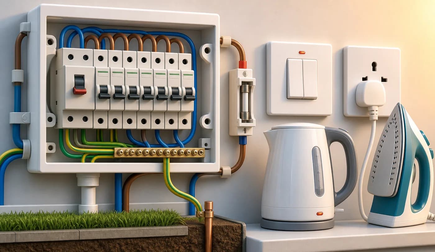 3D visual of Household Circuits and Electrical Safety