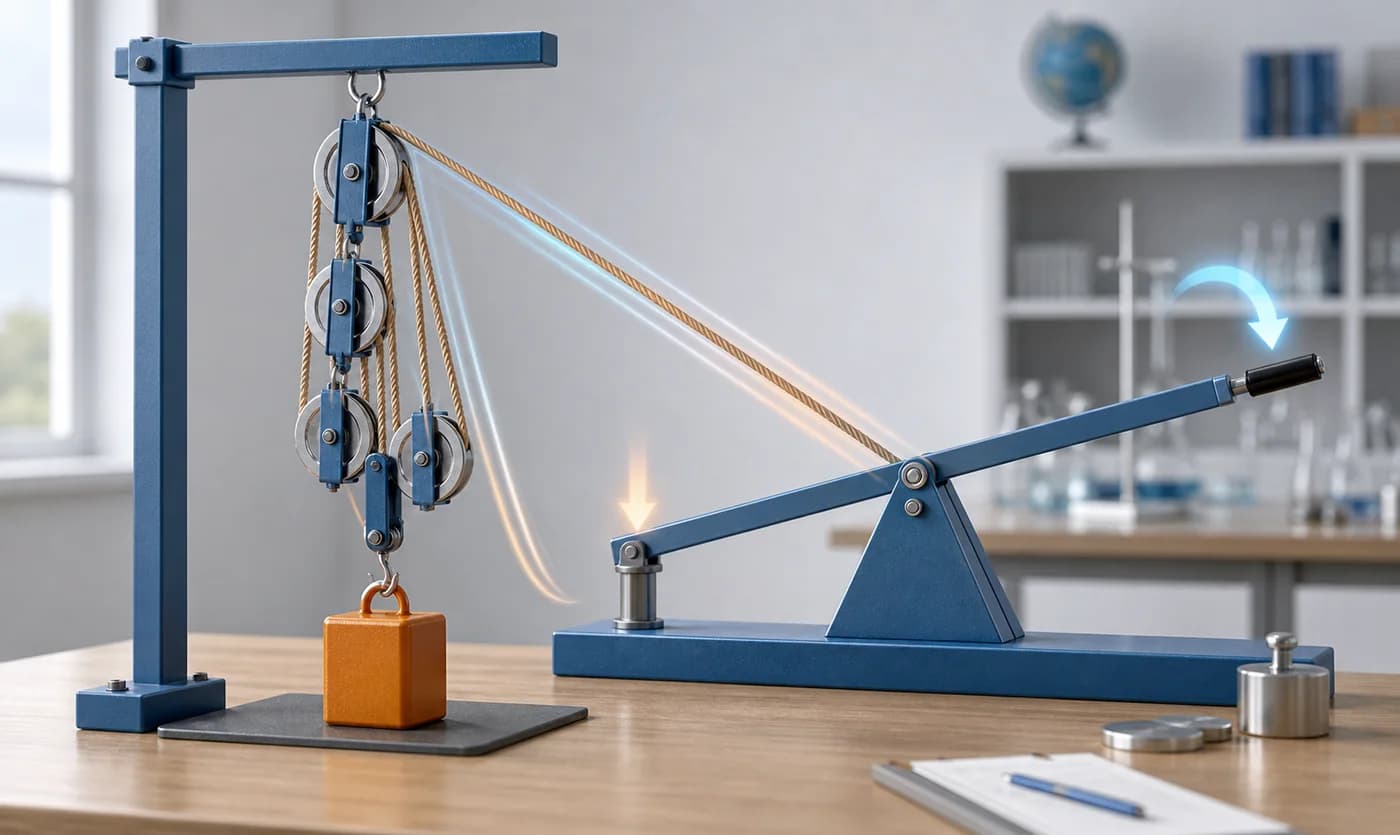 3D visual of Machines Levers and Pulleys