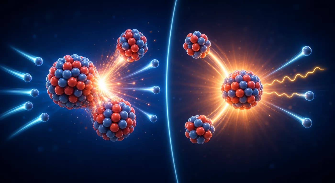 3D visual of Nuclear Fission and Fusion