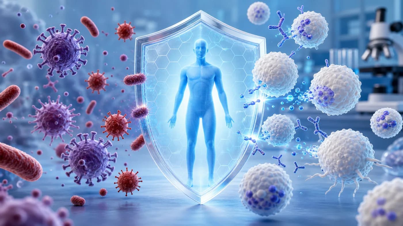3D visual of immunity defending against disease