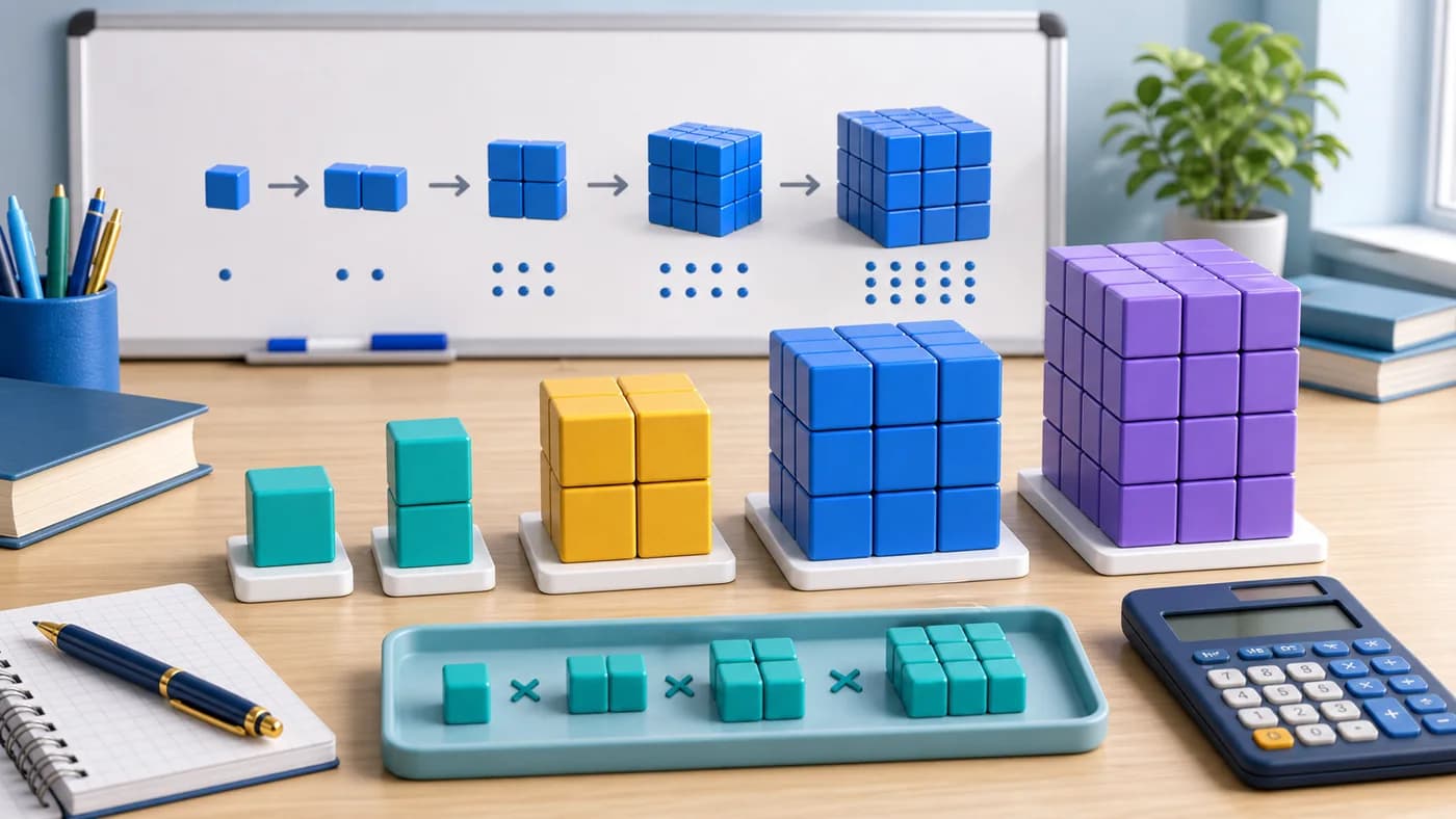 3D visual of powers and exponent growth