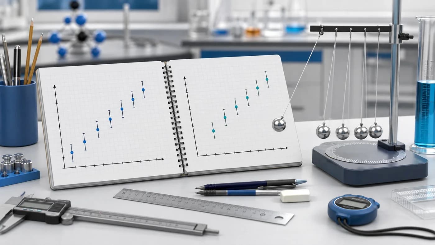 3D visual of experimental graphs and measurement errors