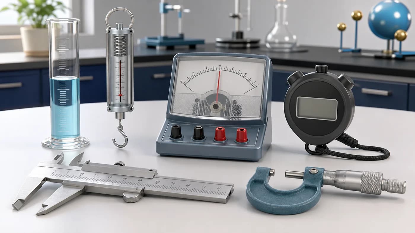 3D visual of physics measurement instruments
